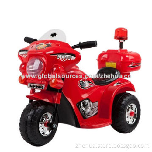 Promotional 6V/4.5Ah Kids BO Ride-on Motorcycle Toy Car with Real Police Light and Shinning Function